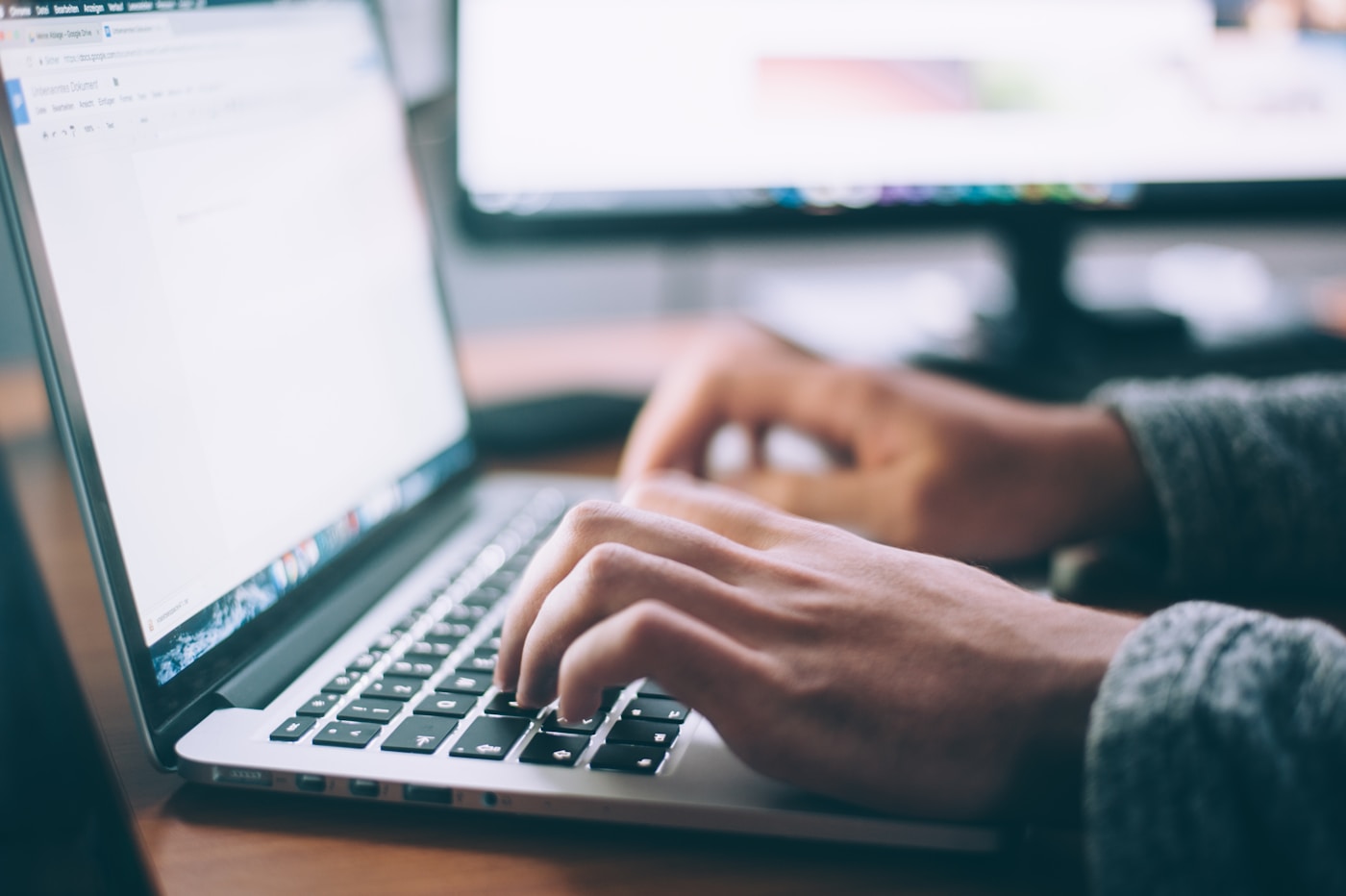 Professional reviewing project materials