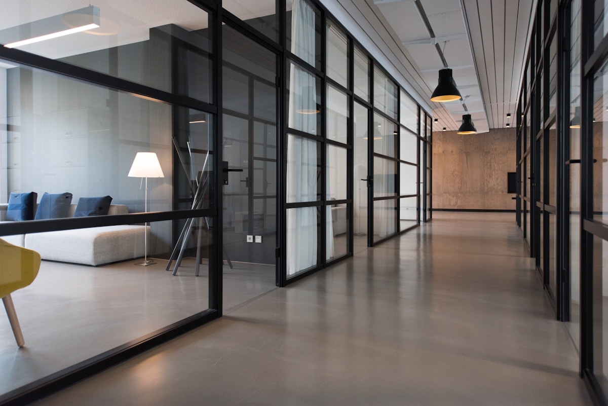 Open office interior with natural light
